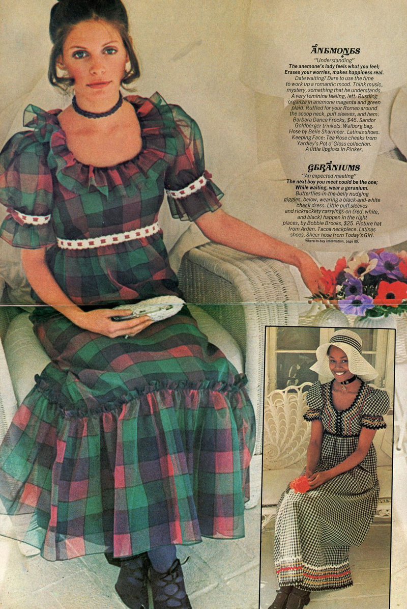 Illustration for article titled This 1970s 'Garden Party' Prom Was All About Geraniums, Floppy Hats, and 'Odd Oldies'